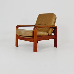 Mid Century Solid teak lounge chair/Easy chair by Dylrund, 1960s