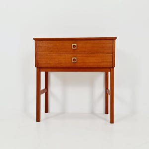 Midcentury Danish teak side table/bedside table, 1960s
