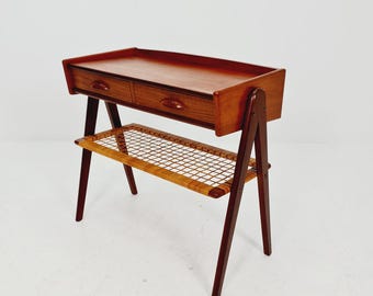 Midcentury danish Teak Vintage Side table/Nightstand By Soren Rasmussen  1960s