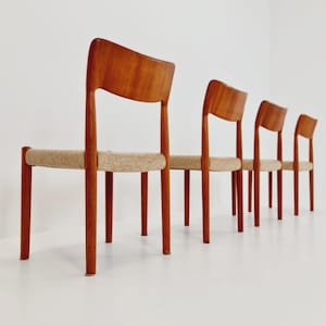 Vintage Danish solid teak dining chairs by Botinge , , 1960s, Set of 4