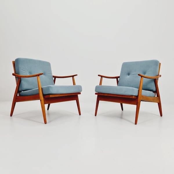 Mid-century pair of German lounge armchairs, 1960s