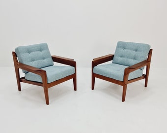 1 of 2 Mid century teak easy lounge chairs by Arne Wahl Iversen for comfort, 1960s