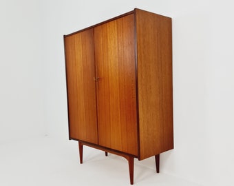 Mid Century Modern danish highboard teak Sideboard, 1960s