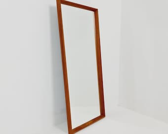 Teak swedish mid-century Modern wall-mounted mirror from the 1960s