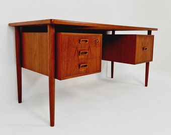 Danish teak desk, model Executive Desk by Ib Kofod Larsen, 1960s