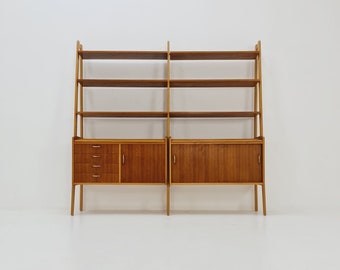 Scandinavian Desk bokshelf bookcase teak by Bengt Ruda for Nordiska kompaniet, 1960s