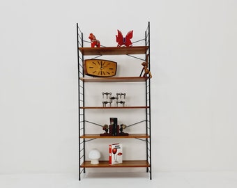 Freestanding string shelf in Teak  from the 50s by WHB Germnay