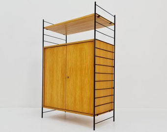 Free standing String shelf-system, bookcase with cabinet Eshe by WHB Germany, 1950s