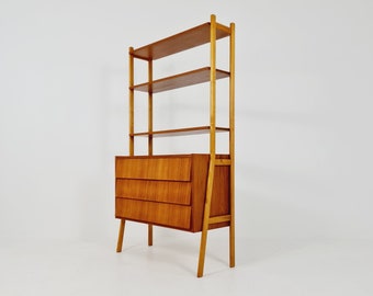 Danish freestanding Midcentury vintage bookshelf system / bookcase teak by Bengt Ruda, 1960s