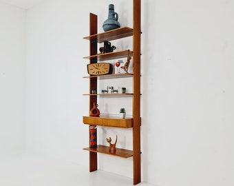 German vintage bookshelf walnut, 1960s