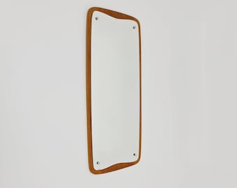 Teak Swidish mid-century Modern wall-mounted mirror By AB Nybrofabriken, 1960s