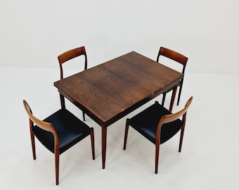 Mid century Danish rosewood dining table by A.M, 1960s