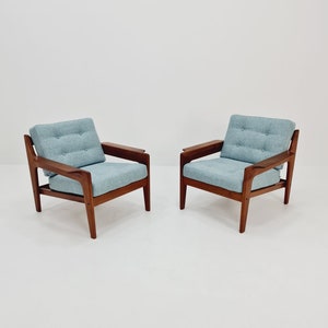 1 of 2 Mid century teak easy lounge chairs by Arne Wahl Iversen for comfort, 1960s