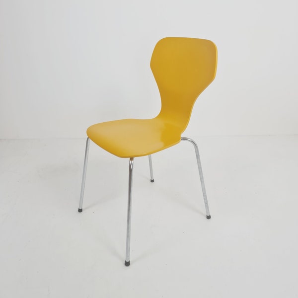 Yellow retro Danish chair by Phoenix Denmark, 1990s