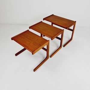 Midcentury Danish teak nesting tables/ side tables by Salin Nyborg Möbler, 1960s
