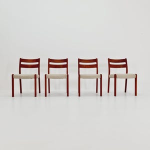 Vintage Danish teak chairs By EMC Möbler Set of 4, 1960s