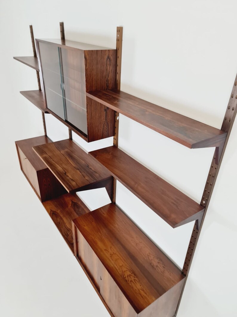 Mid Century Danish Rosewood Wall Unit by Poul Cadovius for Etsy