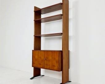 Mid-Century Italian freestanding vintage library bookcase shelf, 1960s