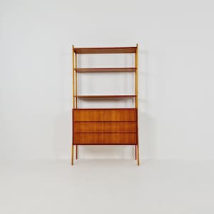 Danish freestanding Midcentury vintage bookshelf system / bookcase teak by Bengt Ruda, 1960s image 2