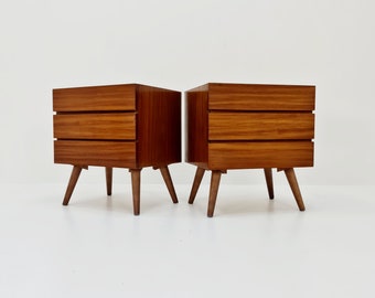 German Mid century teak nightstands/ bedside tables BY WK Möbel, 1960s