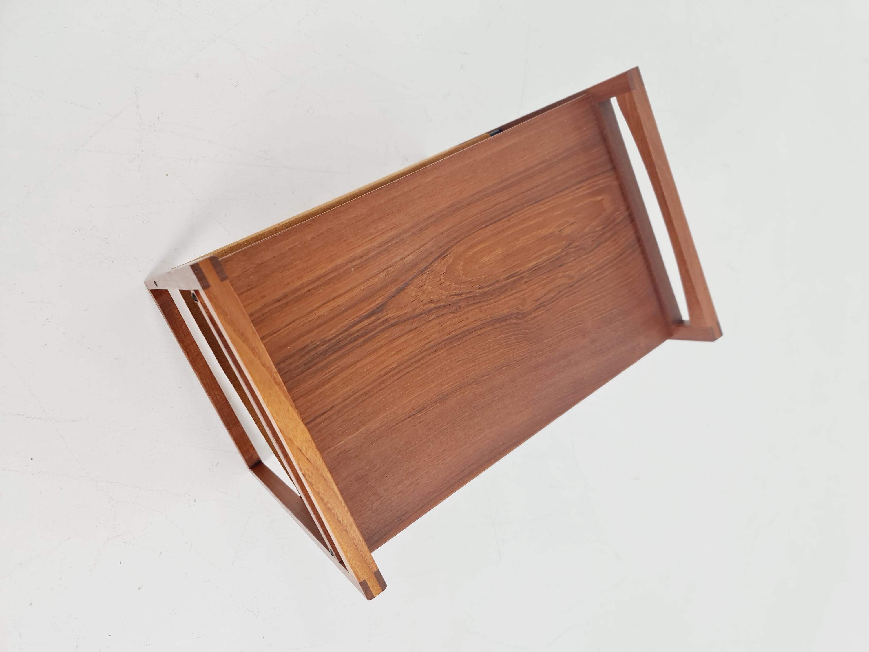 Sika Racks Mid Century Danish Teak Magazine Rack - Side Table by Kai Kristiansen ...