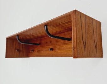 Mid century Danish Wardrobe By Vildbjerg Møbelfabrik, teak wall coat rack 1960s