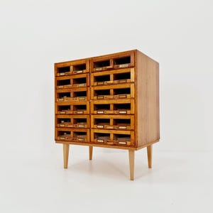 Mid century Bauhaus German Haberdashery cabinet in Wood  , 1930s