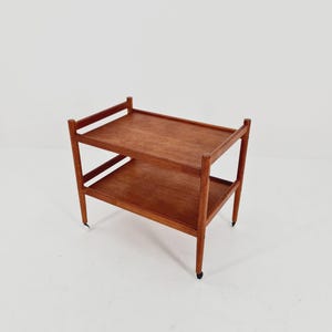 Vintage tea trolley teak table/ coffee table danish design bar carts from the 1960s