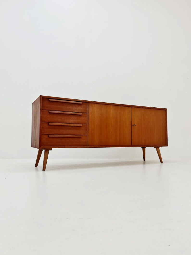 Mid century modern German teak sideboard by WK Möbel, 1960s image 4