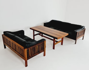 Mid Century Scandinavian Midcentury Rosewood lounge sofa ground 2, 3 & table by Ingvar Stockum "Monte Carlo", 1965