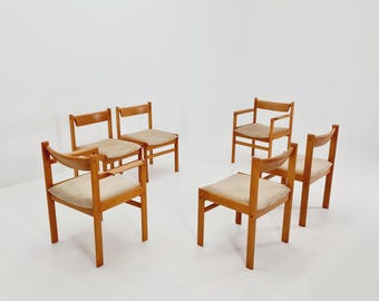 Danish Oak dining chairs by H. W. Klein for Bramin, 1960s, set of 6