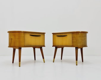 German Mid century nightstands/ bedside tables BY WK Möbel, 1960s