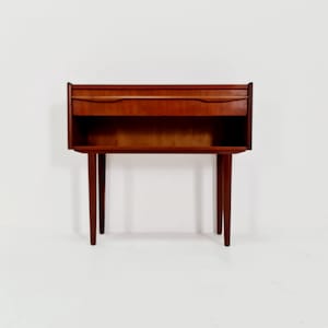 Midcentury Danish teak vintage side table/ bedside table/ night stand, 1960s