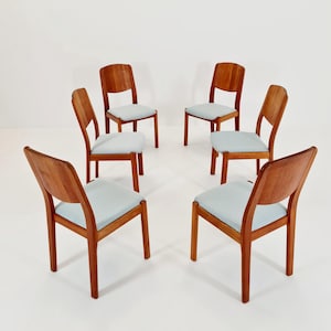 Midcentury teak dining chairs by Niels Koefoed, 1960s, set of 6