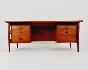 Midcentury Danish Teak Desk by Domino Mobler, 1960s - Etsy