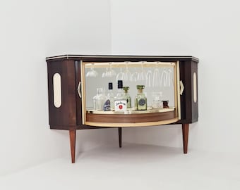 Rare Mid century Corner German bar/sideboard, 1950s