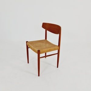 Danish teak & danish cord dining chair by A.M Mobler model 501 1960s, image 10