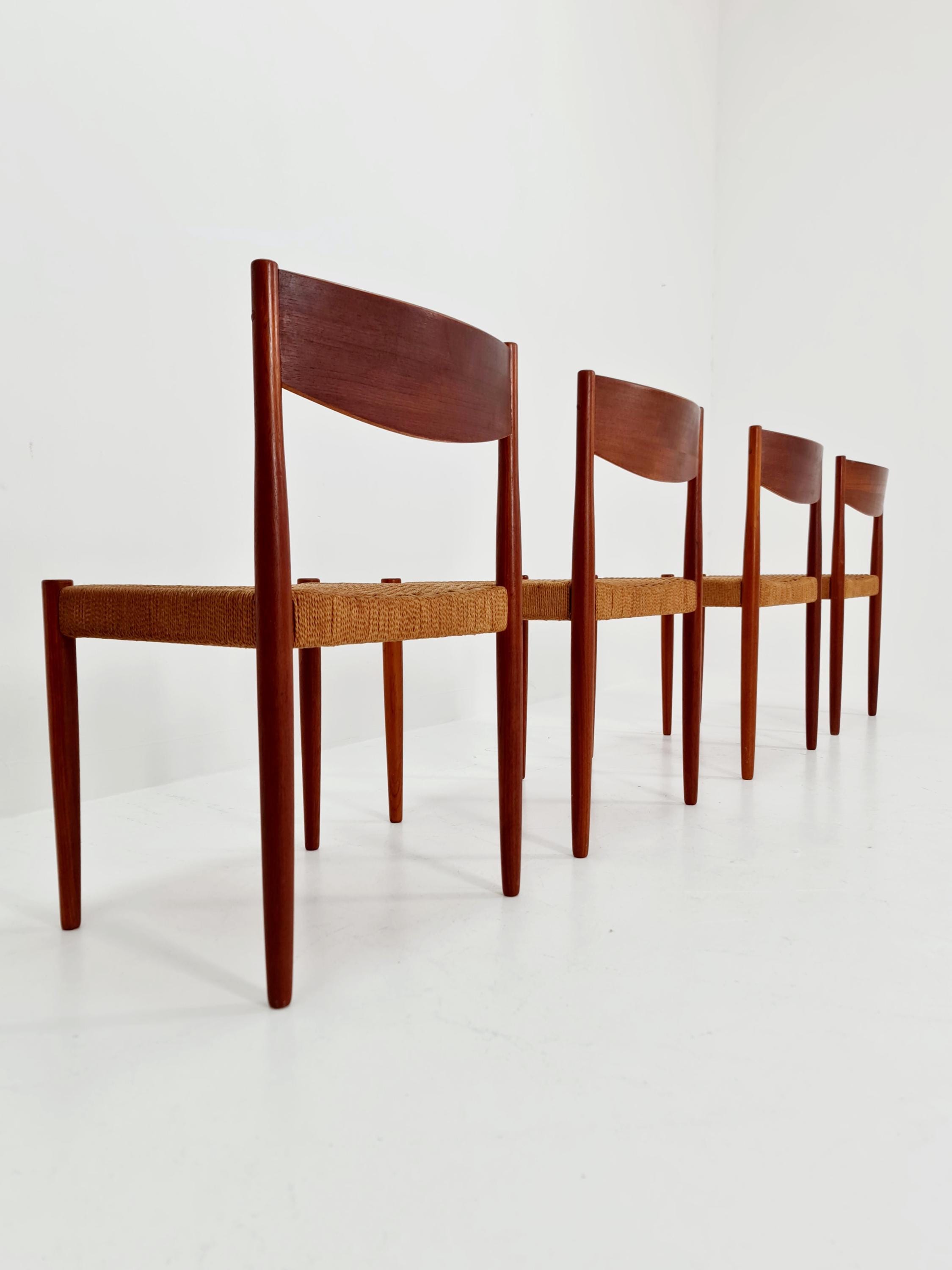 Midcentury Danish Teak Dining Chairs by Poul M.volther for Frem