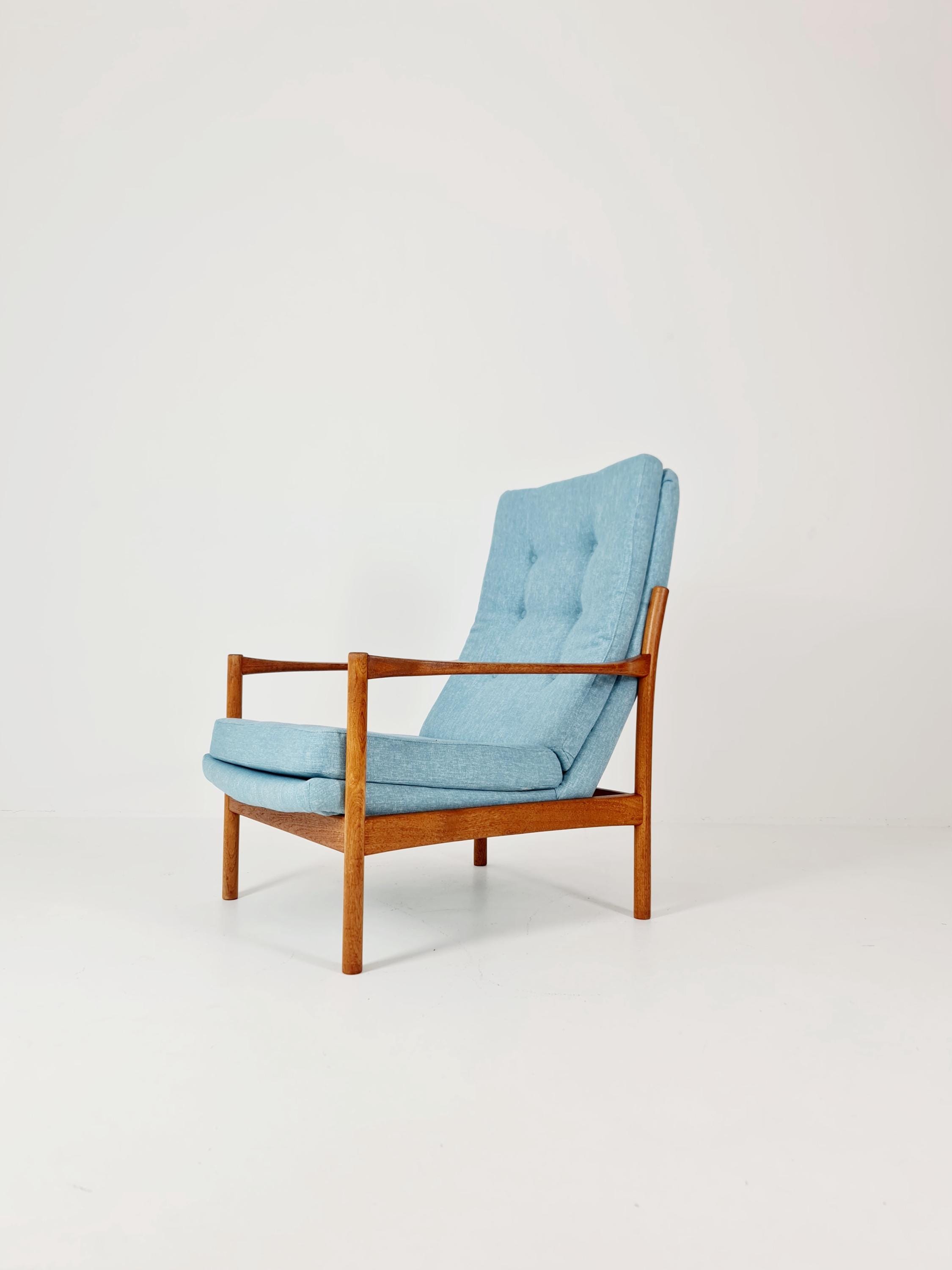 Mid Century Solid Teak lounge chair/Easy chair, 1960s