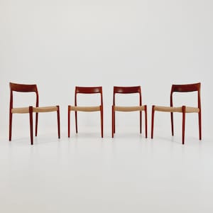 MidCentury Danish Teak Dining Chairs Niels O.Moller, 1960s, set of 4