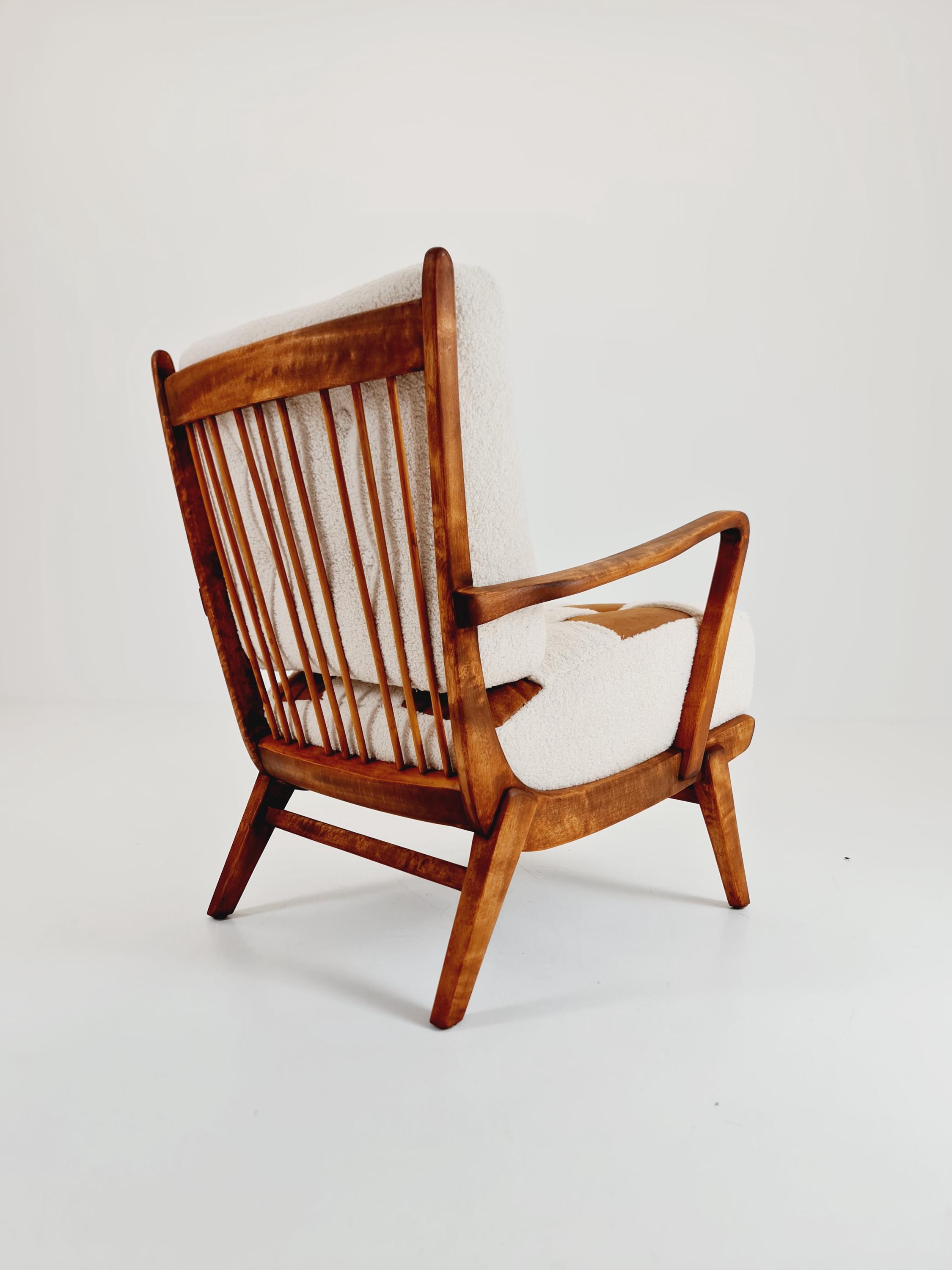 希少なミッドセンチュリードイツ製クラブラウンジチェア、1950 年代