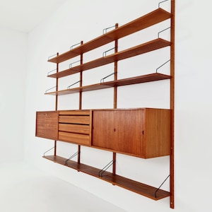Mid century Danish Teak Wall Unit by Poul Cadovius for Cado, Denmark, 1960s