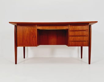 事務机・学習机 Denmark vintage DESK teak 60s Small 6 drawers desk