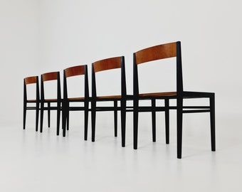 Mid century German teak Dining Chair by Lübke, 1960s, set of 5