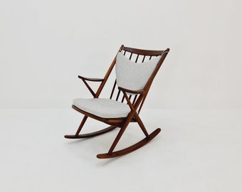 Danish teak Rocking Chair by Frank Reenskaug for Bramin, 1960s