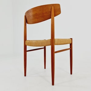 Danish teak & danish cord dining chair by A.M Mobler model 501 1960s, image 5