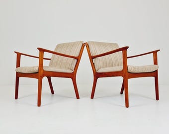 Holstebro MöbelFabrik ソリッド チーク製ミッドセンチュリー イージー