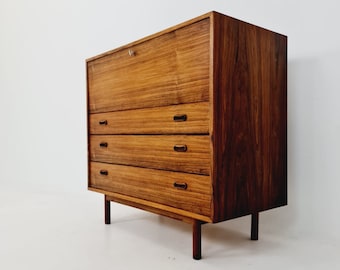 Mid-Century Danish modern rosewood chest of drawers, bar by Peter Hvidt, 1960s