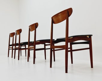 MidCentury Danish Teak Dining Chairs By E.W Bach For Skovby , 1960s, set of 4