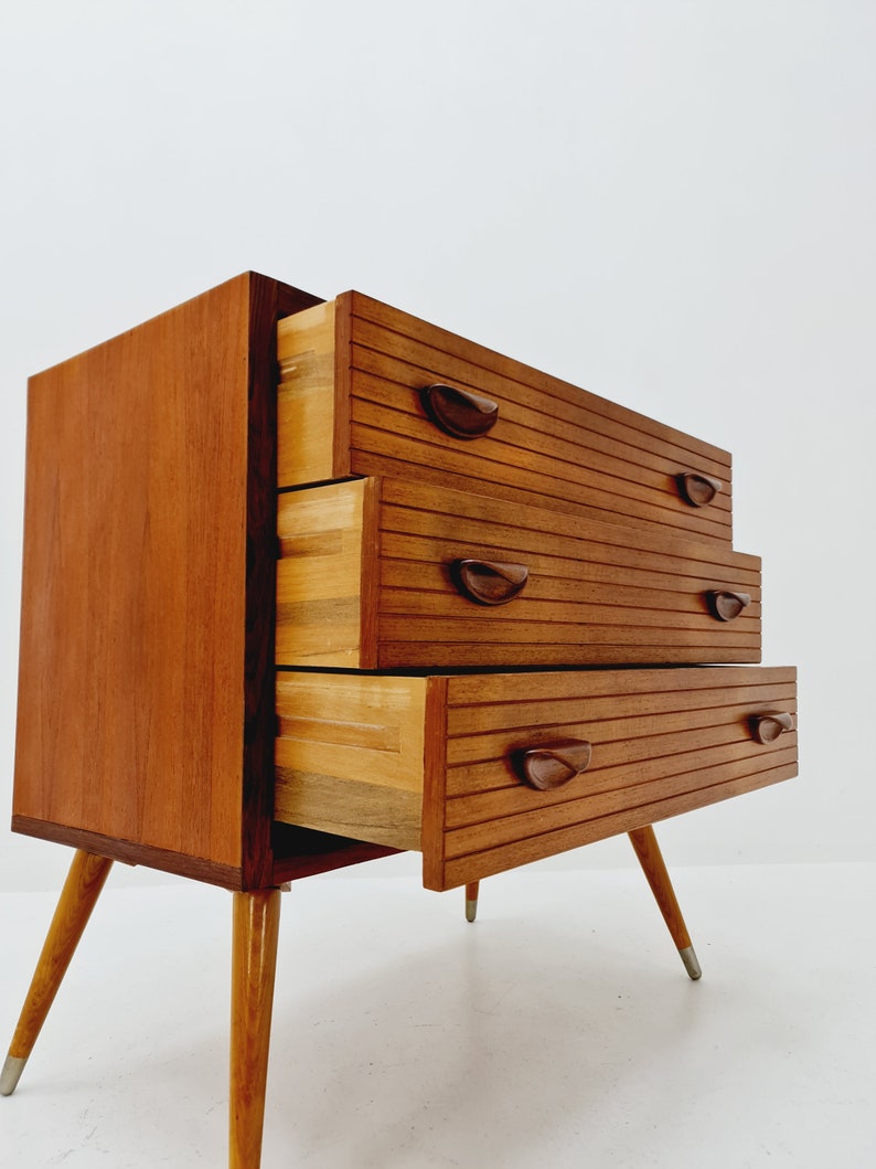 Rare Mid century Modern German teak & rosewood chest of drawers by Ernst Dieter Hilker, 1960s image 5